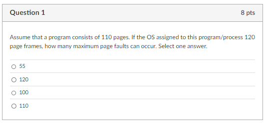 Question 1 Assume that a program consists of 1 1