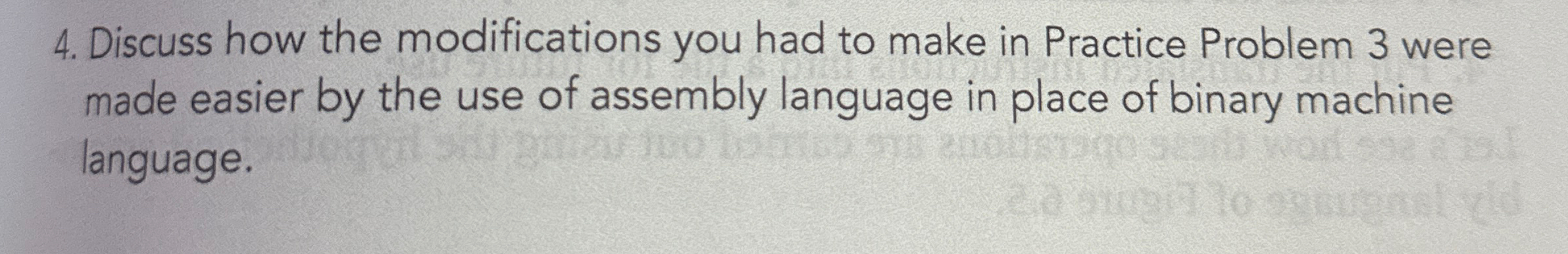 Discuss how the modifications you had to make in