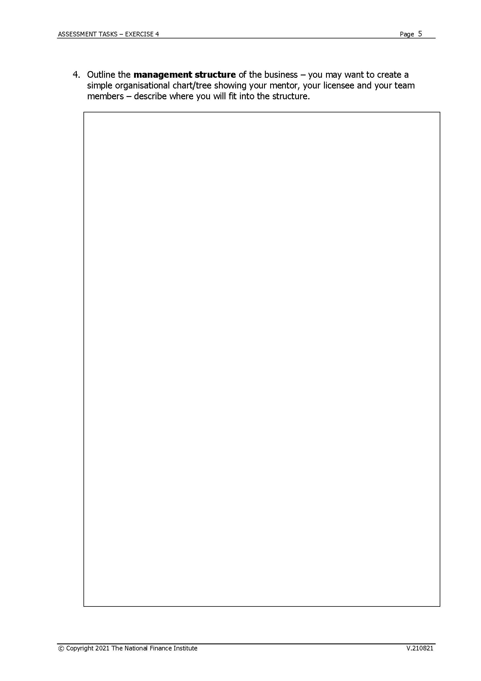 ASSESSMENT TASKS - EXERCISE 4 Page 2 EXERCISE 4