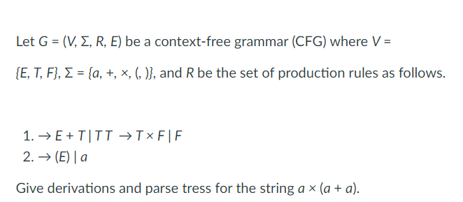 Let G = ( V , \ Sigma , R , E ) be a context -