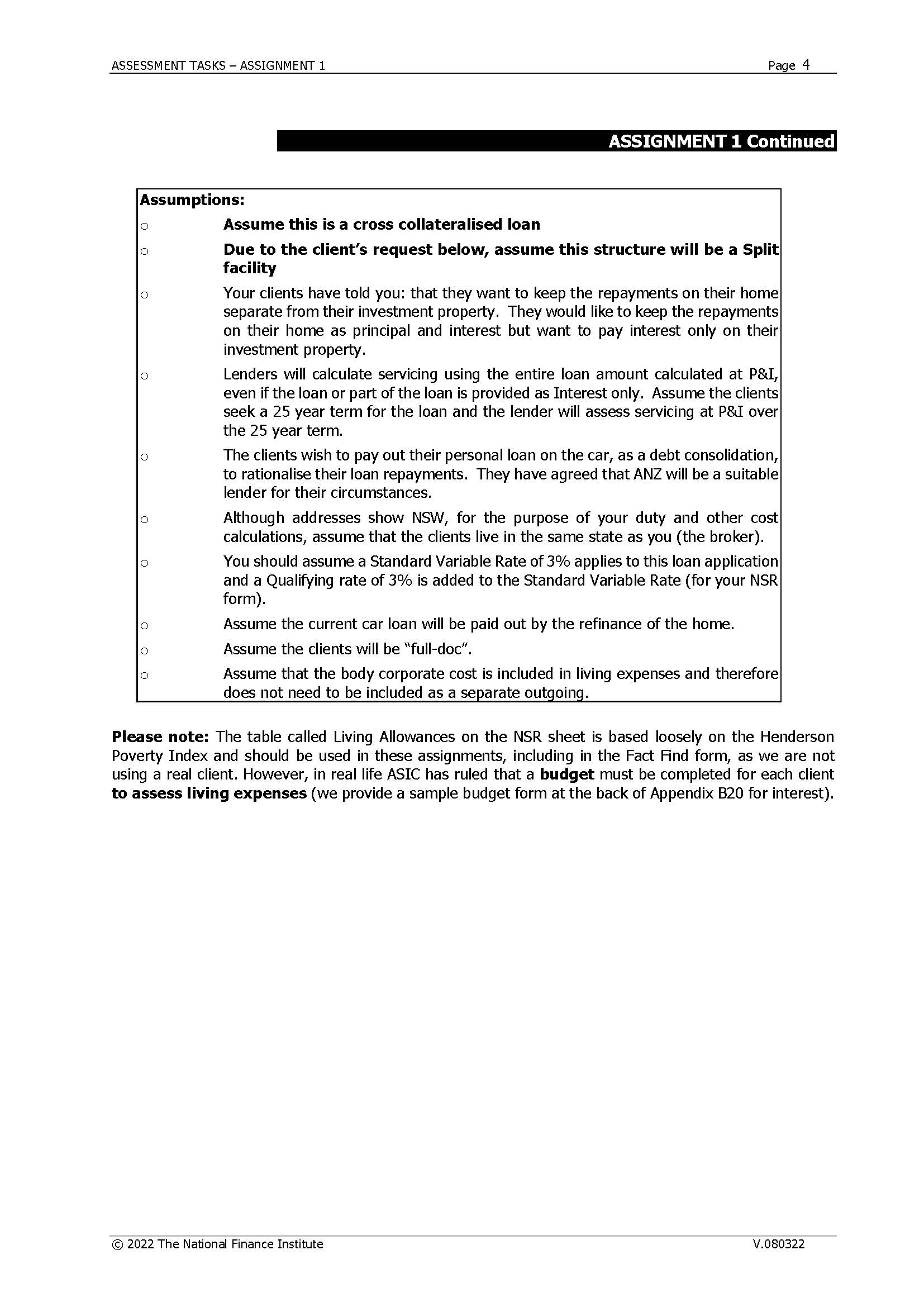 ASSESSMENT TASKS - ASSIGNMENT 1 Page 2 ASSIGNMENT