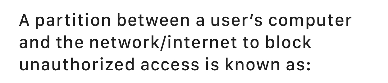 A partition between a user's computer and the