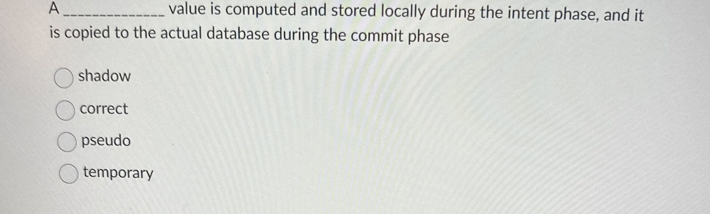 A q , value is computed and stored locally during