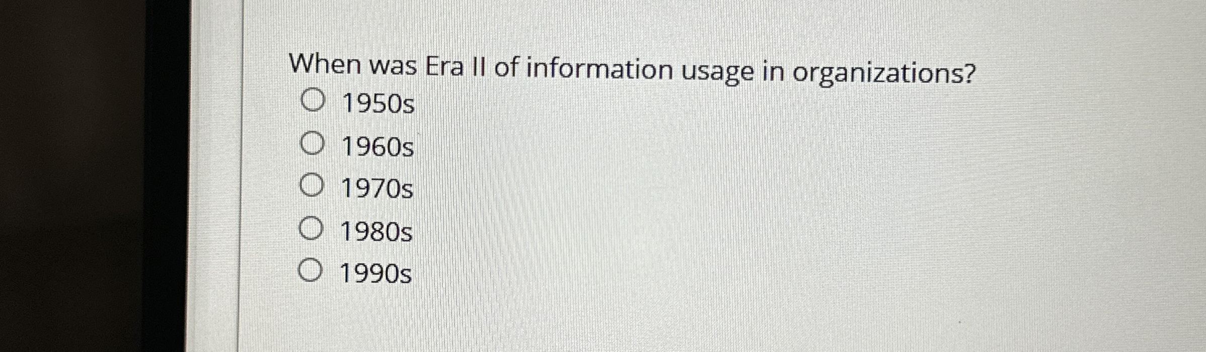 When was Era II of information usage in