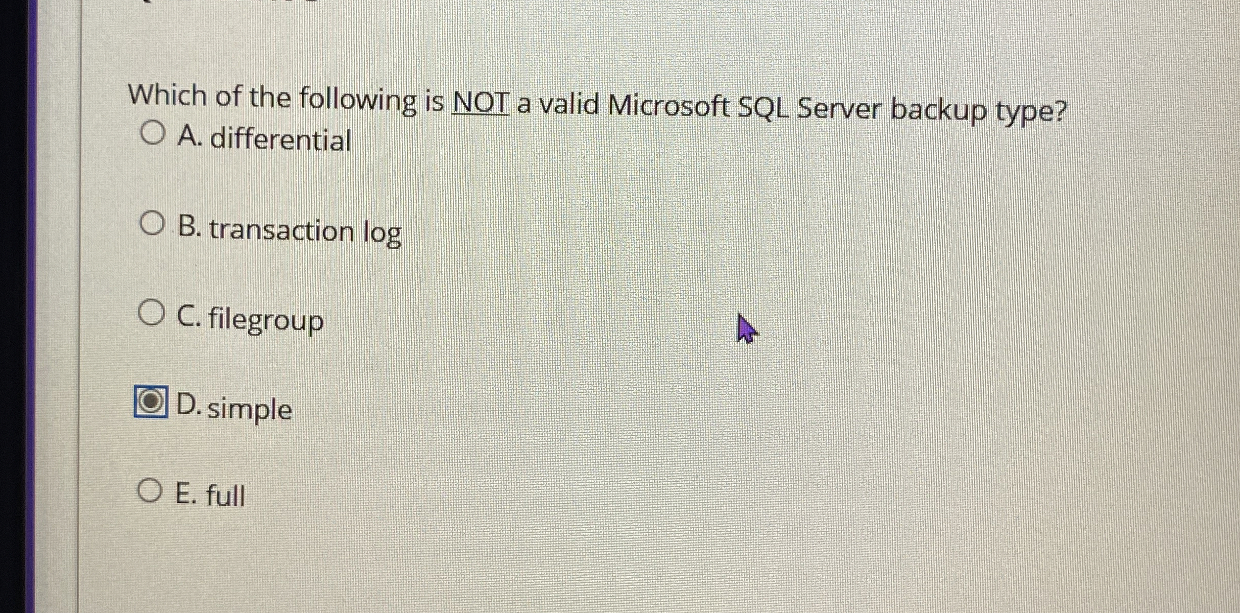 Which of the following is NOT a valid Microsoft
