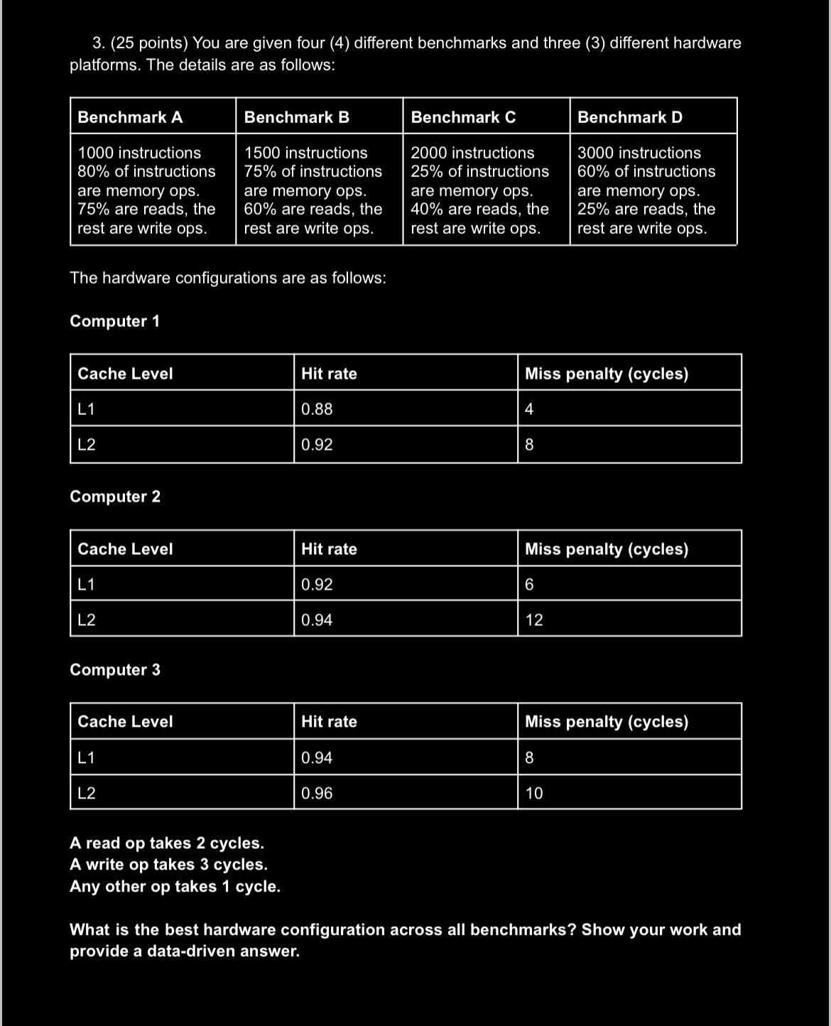 ( 2 5 points ) You are given four ( 4 ) different