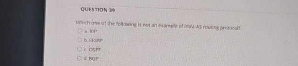 QUESTION 3 9 Which one of the following is not an