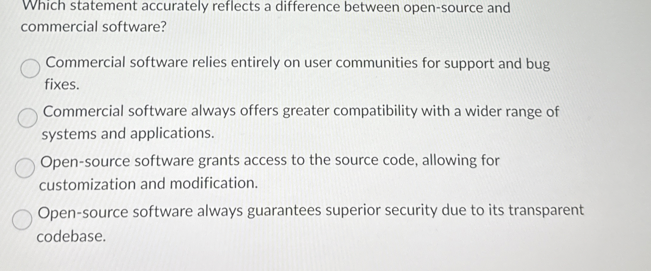 Which statement accurately reflects a difference