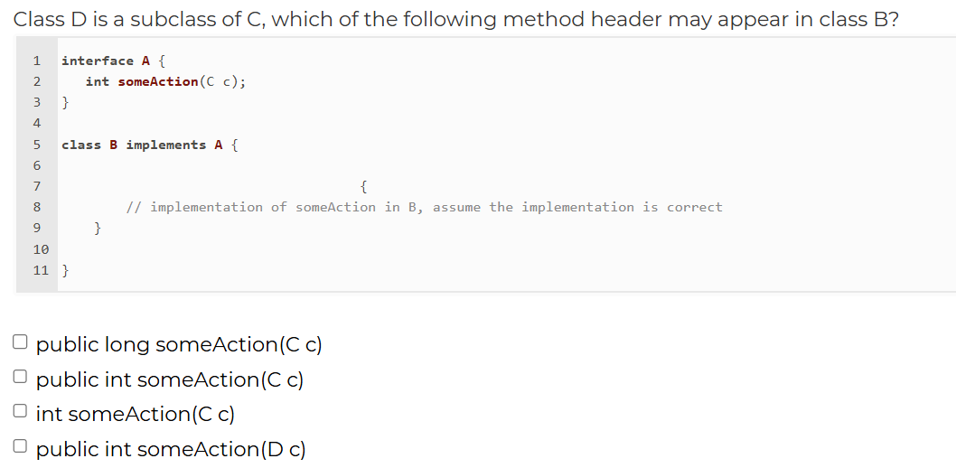 Class \ ( D \ ) is a subclass of \ ( C \ ) ,
