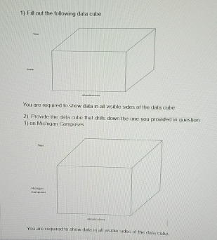 Topic: Data Cubes and Data Warehouse Important: