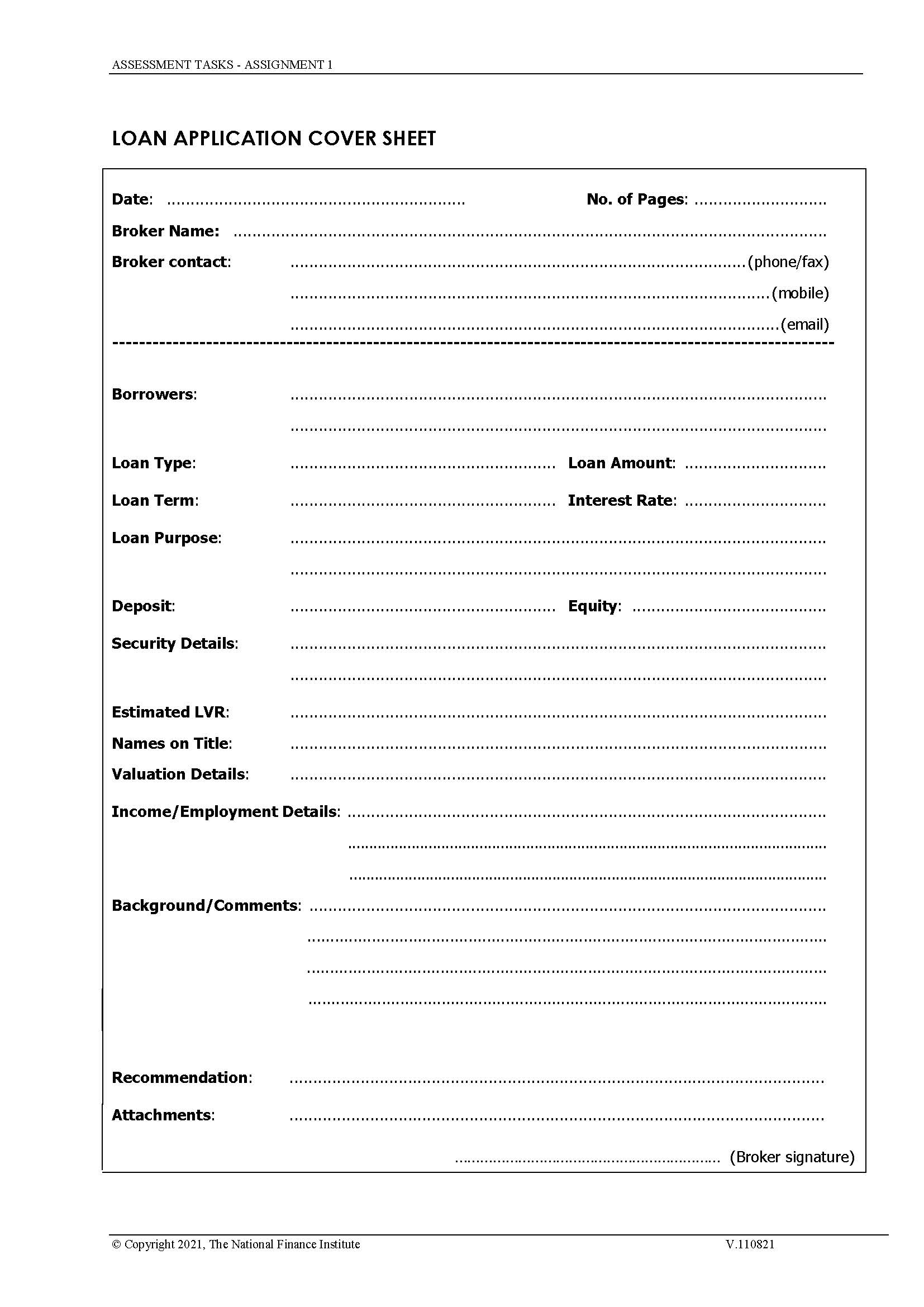 ASSESSMENT TASKS - ASSIGNMENT 1 Page 2 ASSIGNMENT
