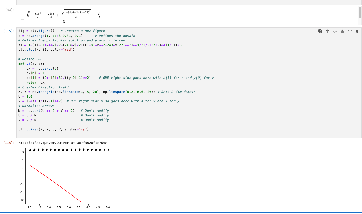 How do I fix my graph? The original ODE is: ( y -