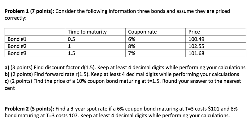 Problem 1 {3' points]: Consider the