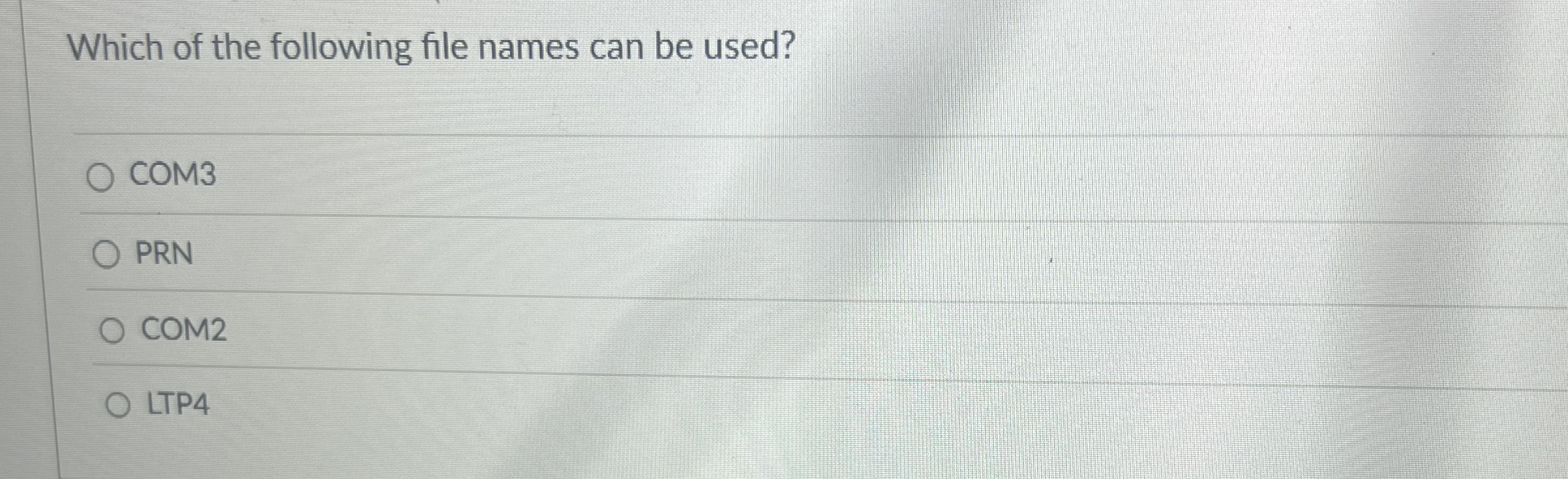Which of the following file names can be used?