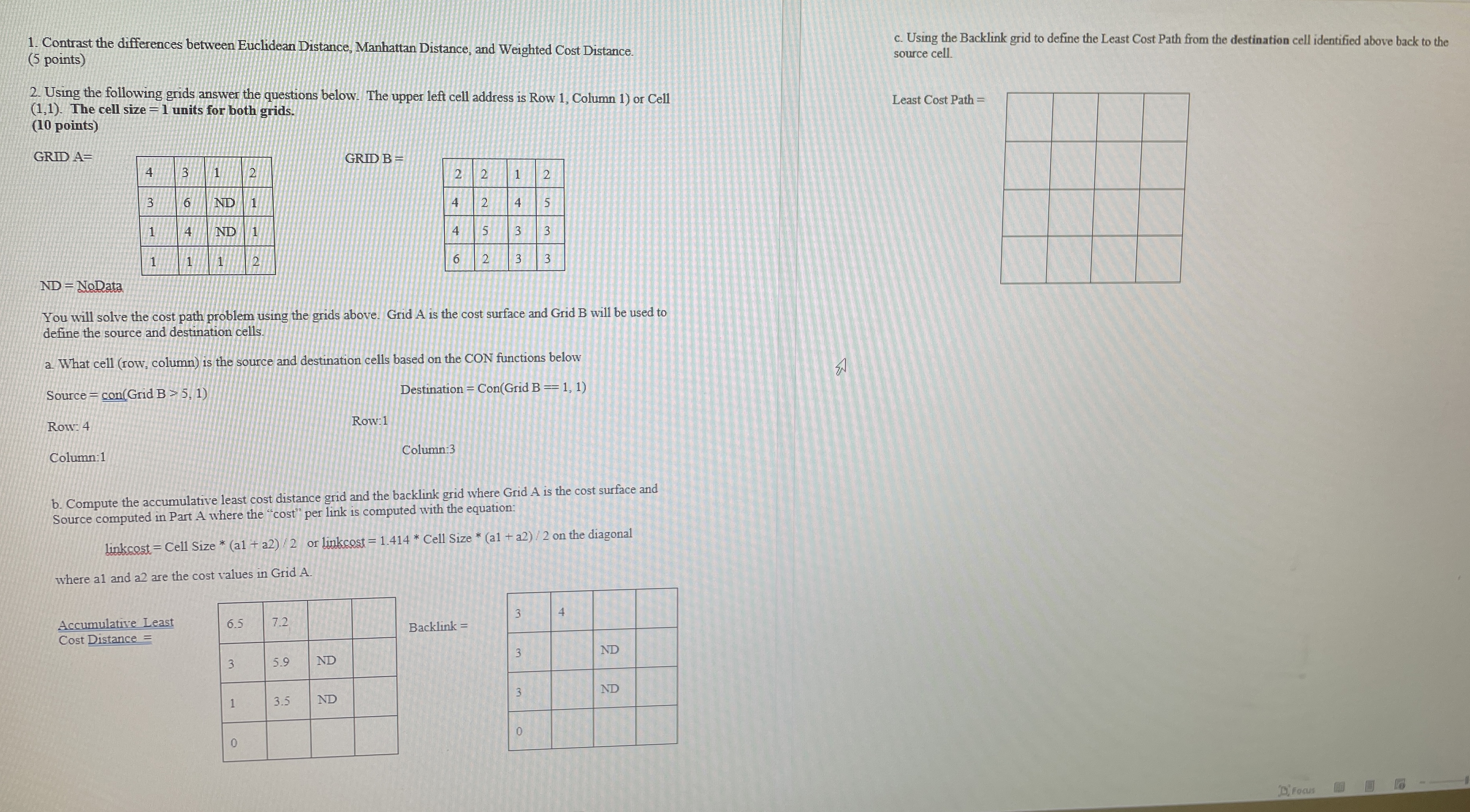 Contrast the differences between Euclidean