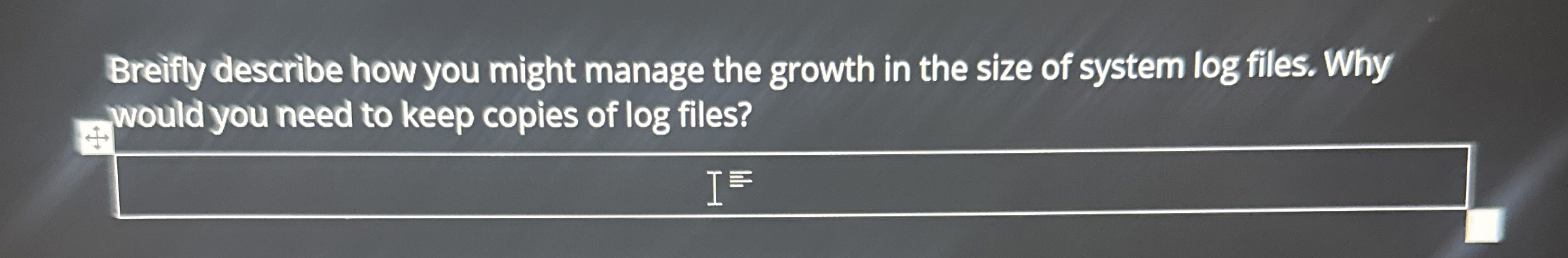 Breifly describe how you might manage the growth