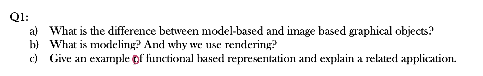 Q 1 : a ) What is the difference between model -