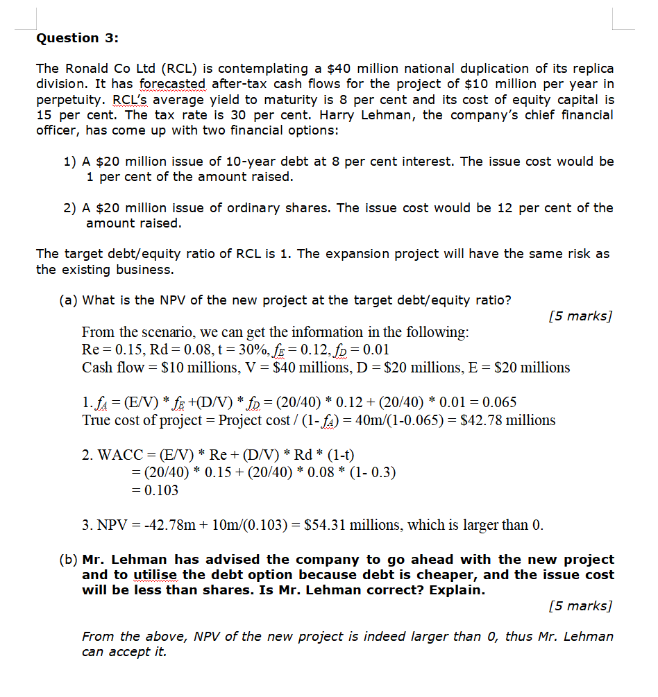 Only question (b) required: need some