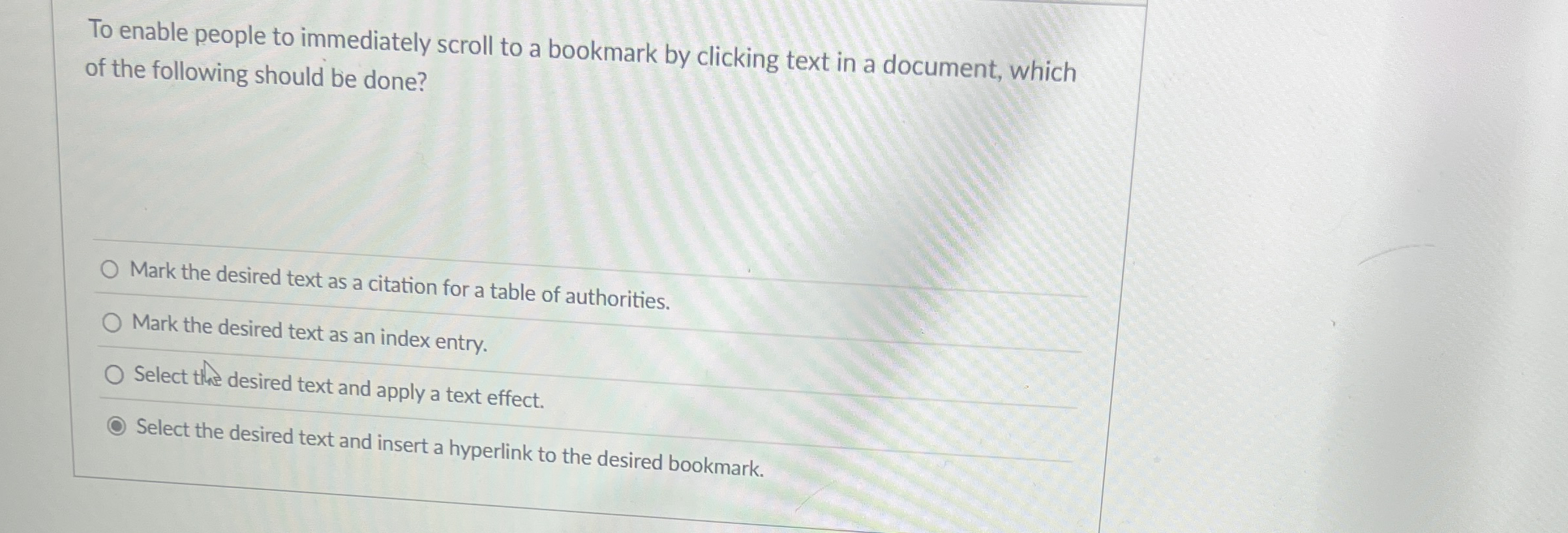To enable people to immediately scroll to a
