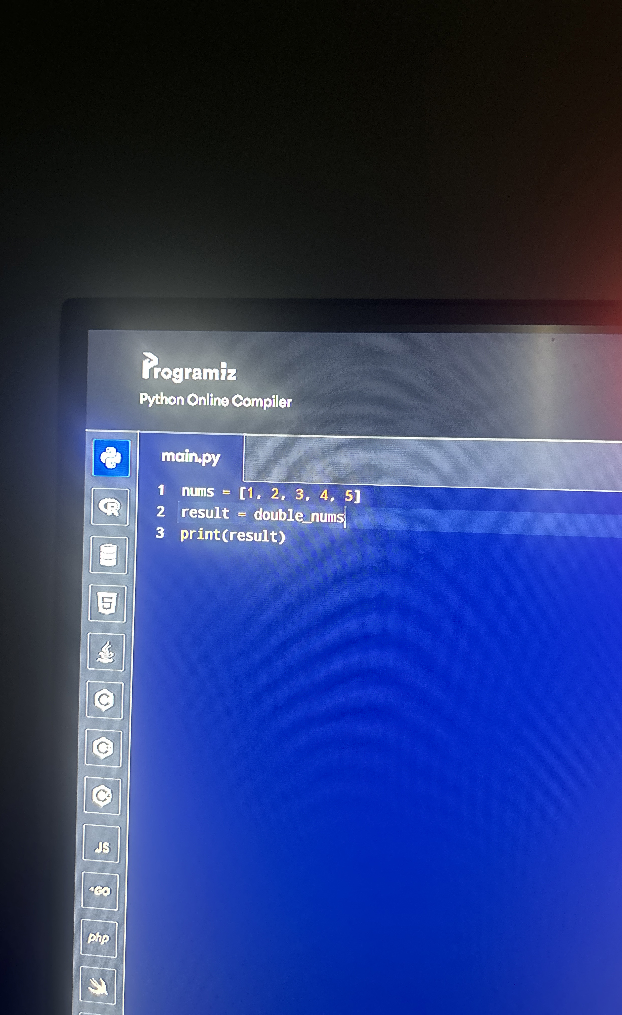 QUESTION 1 2 Write functional style code that