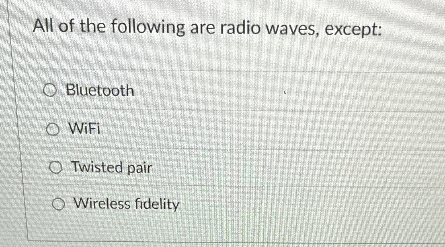 All of the following are radio waves, except:
