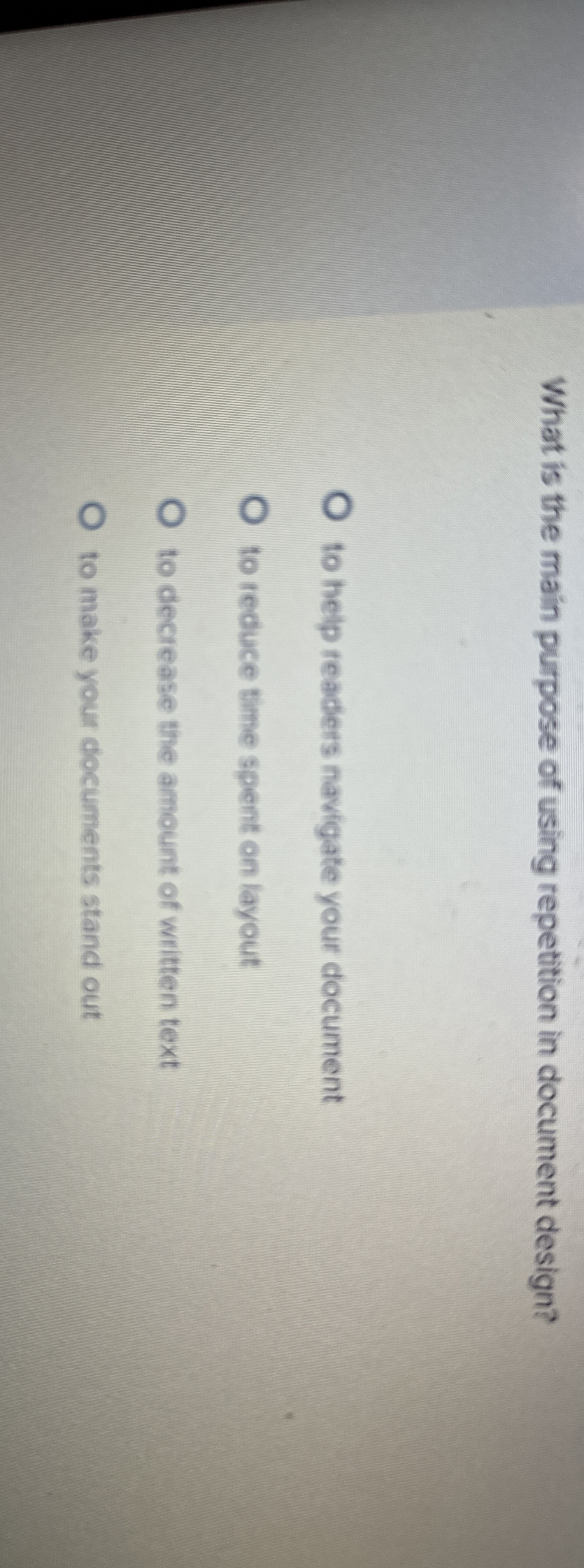 What is the main purpose of using repetition in