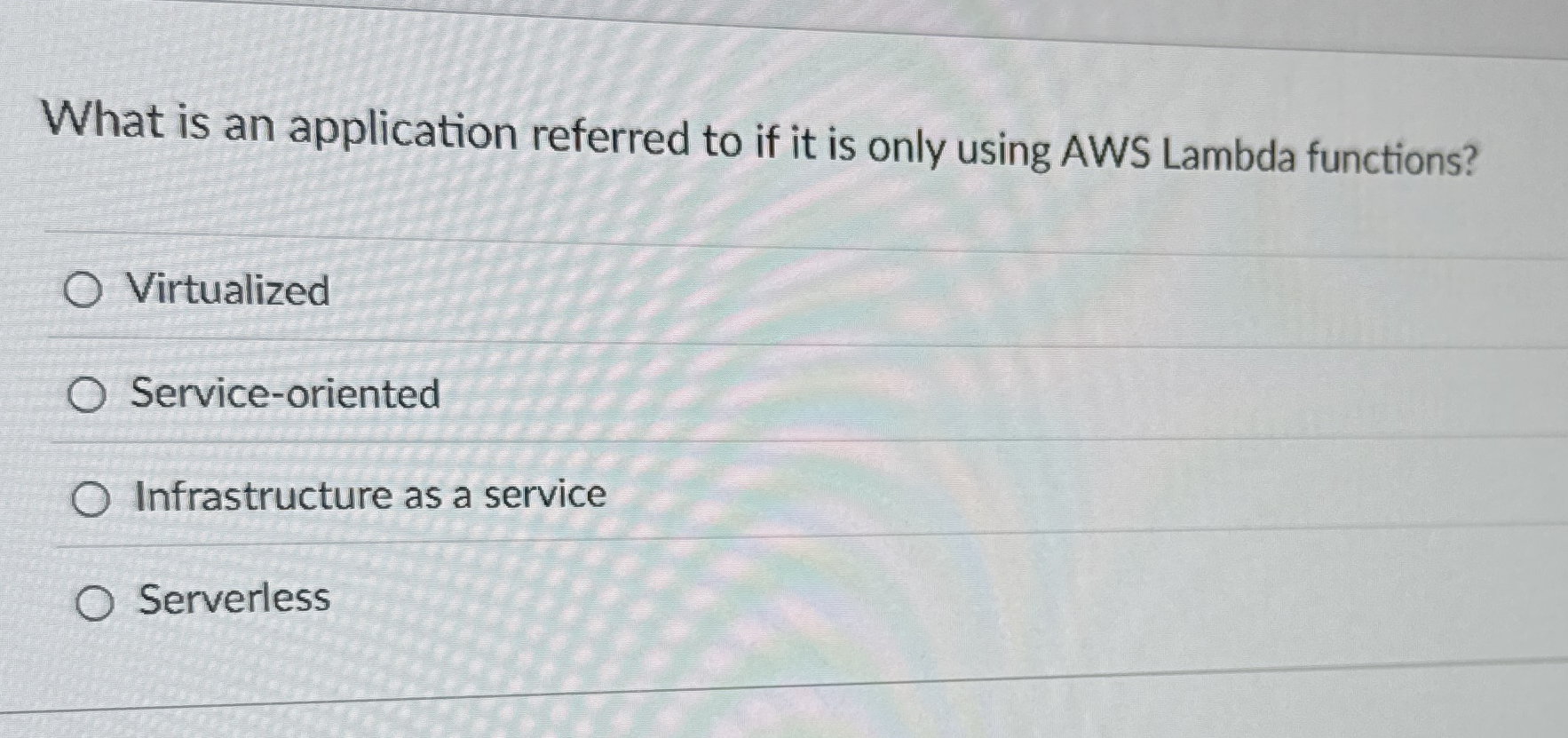 What is an application referred to if it is only