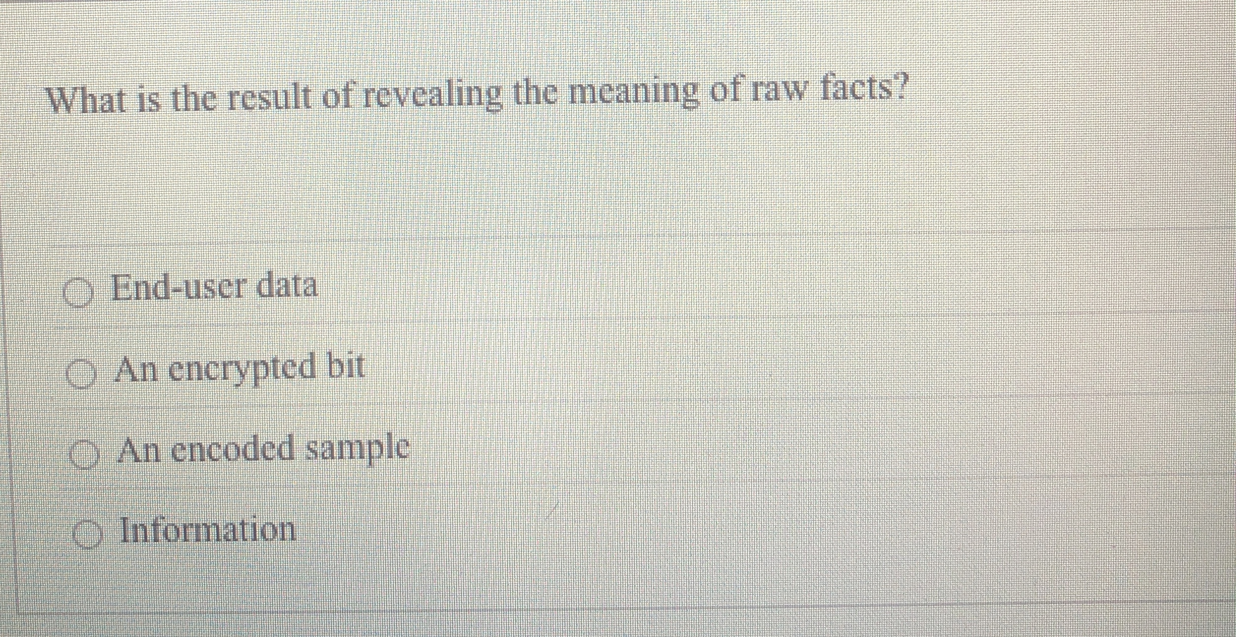 What is the result of revealing the meaning of