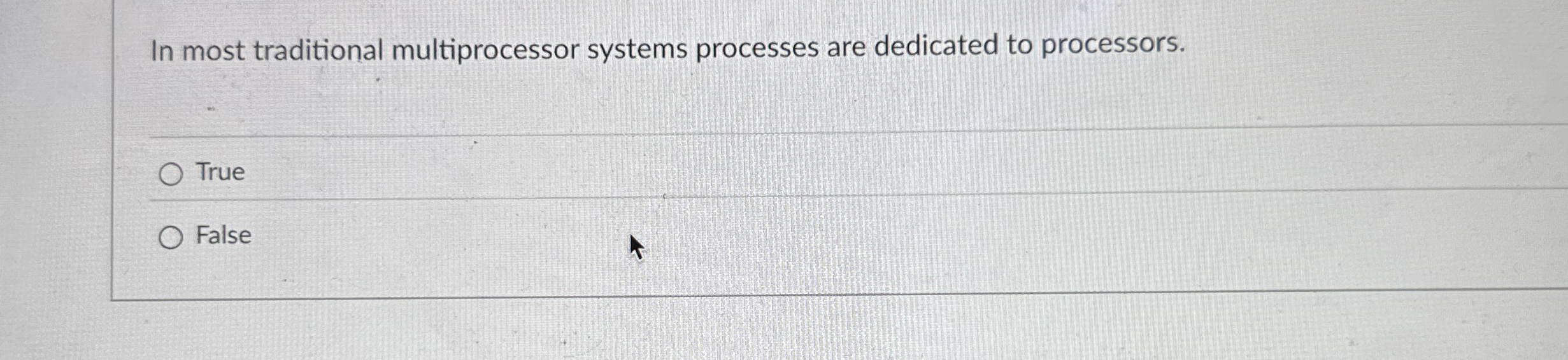 In most traditional multiprocessor systems