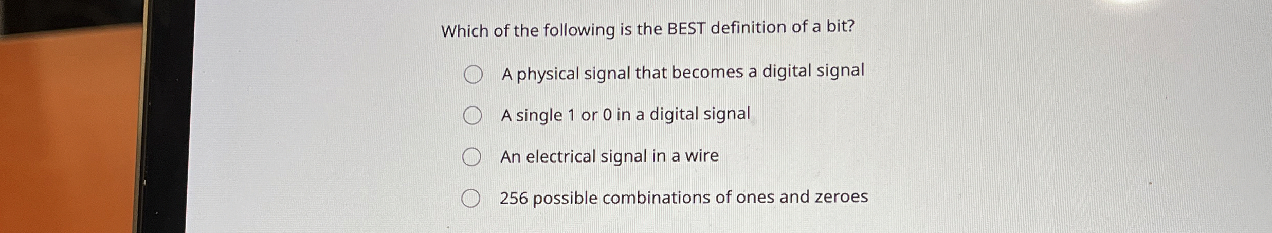 Which of the following is the BEST definition of