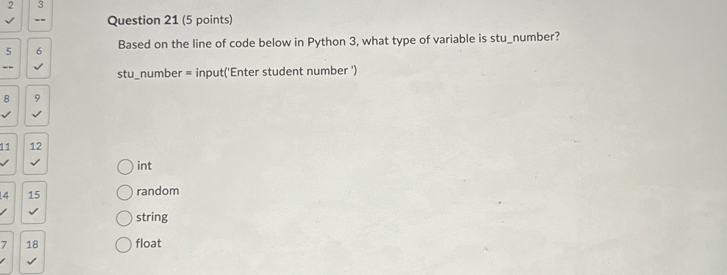 Question 2 1 ( 5 points ) Based on the line of