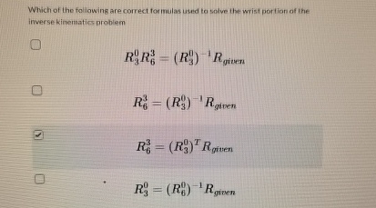 Which of the following are correct tormulas used