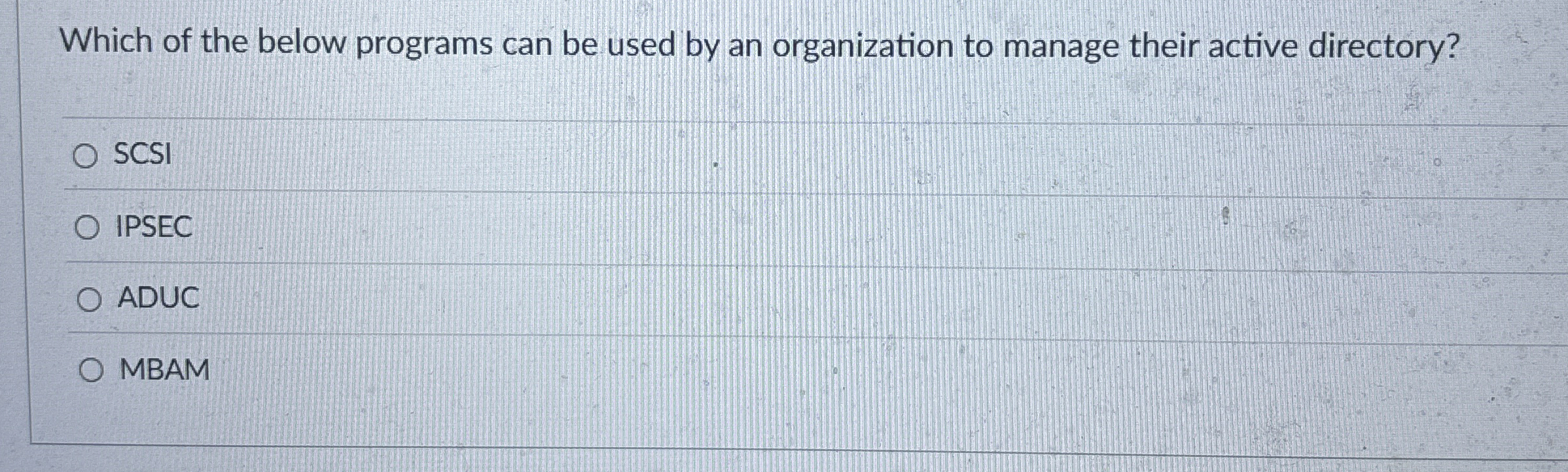 Which of the below programs can be used by an