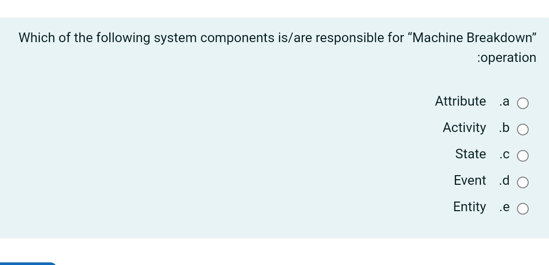 Which of the following system components is / are