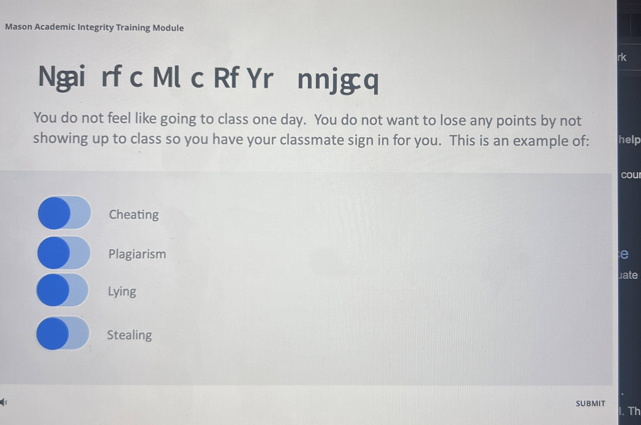 Ngai rf c Ml c Rf Yr nnjgq You do not feel like