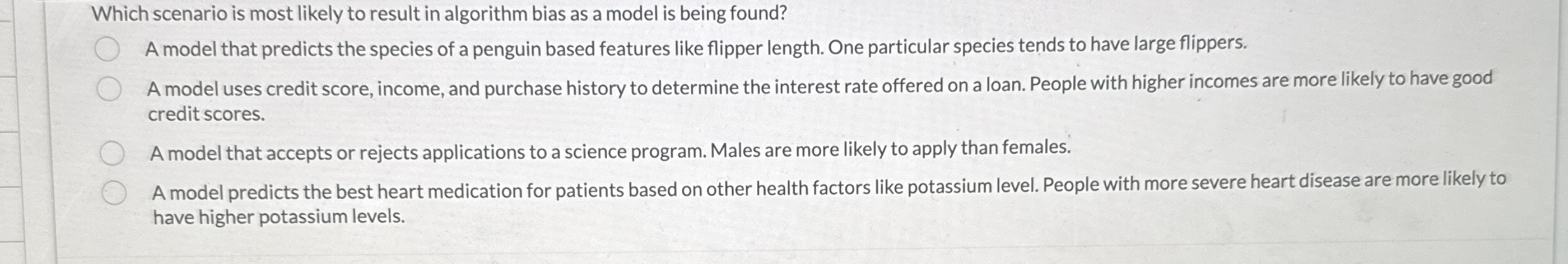 Which scenario is most likely to result in