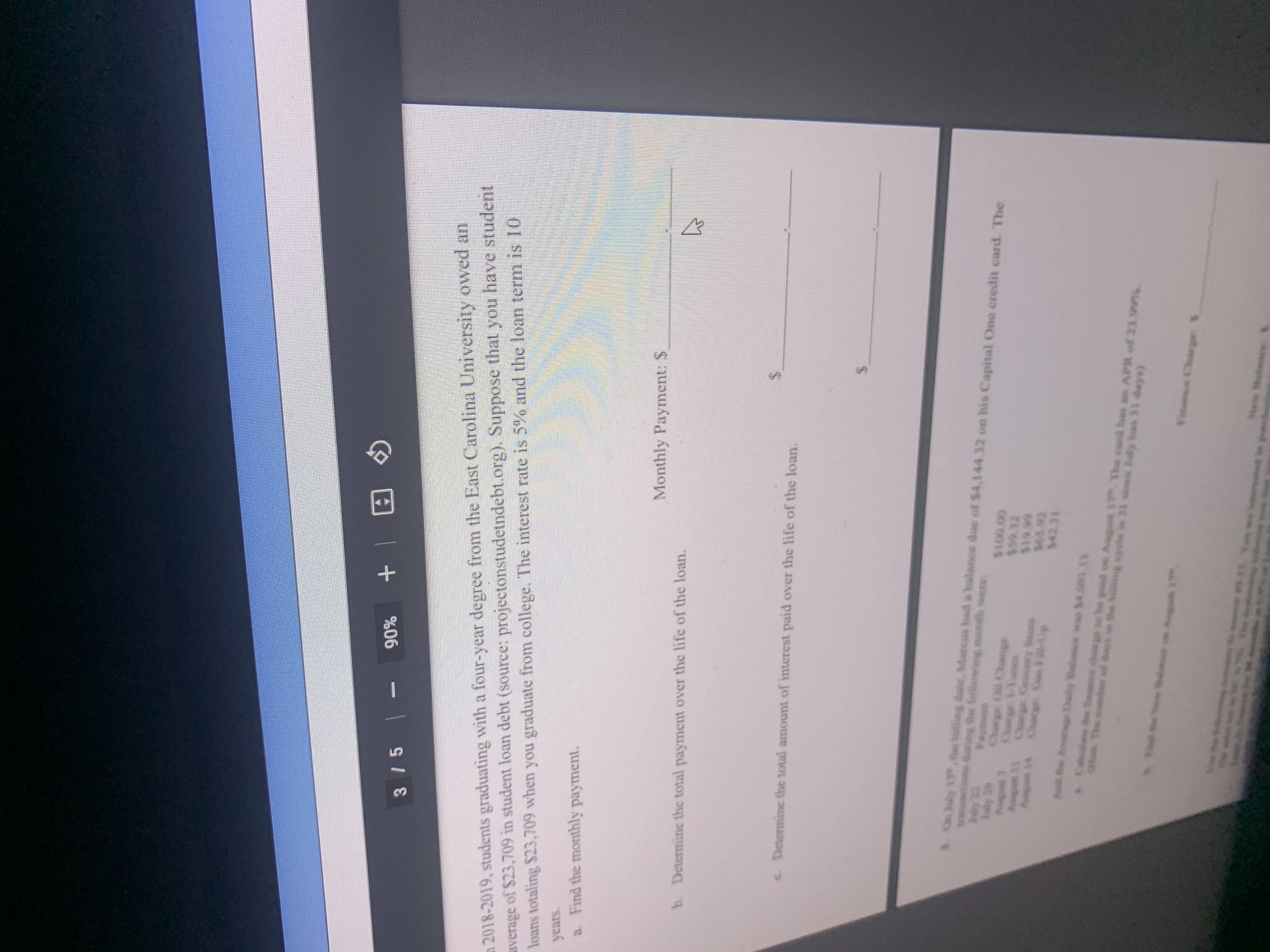 90% + 3 / 5 2018-2019, students graduating with a