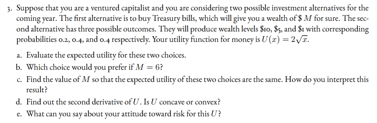 This question is about risk management. I don't