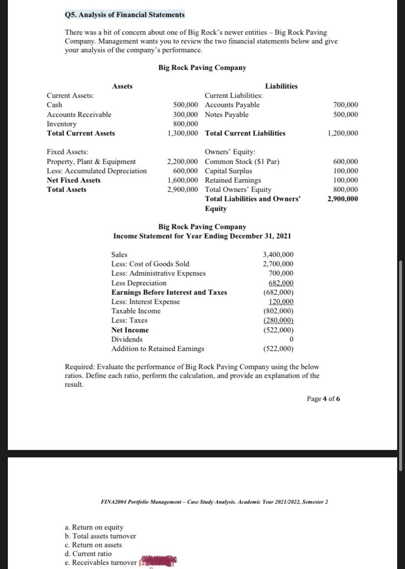 Q6. Active vs Passive Activity Equity Portfollo
