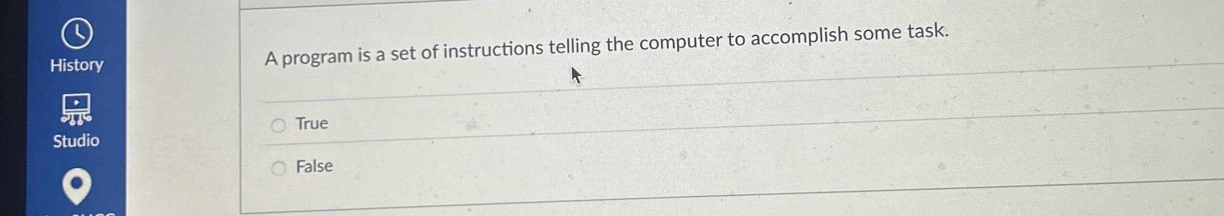 A program is a set of instructions telling the