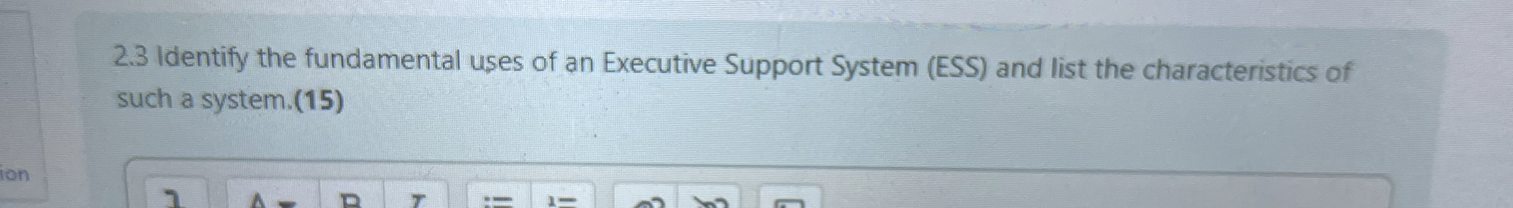 2 . 3 Identify the fundamental uses of an