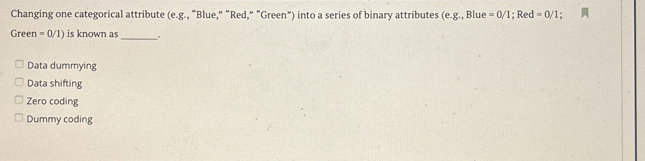 Changing one categorical attribute ( e . g . ,