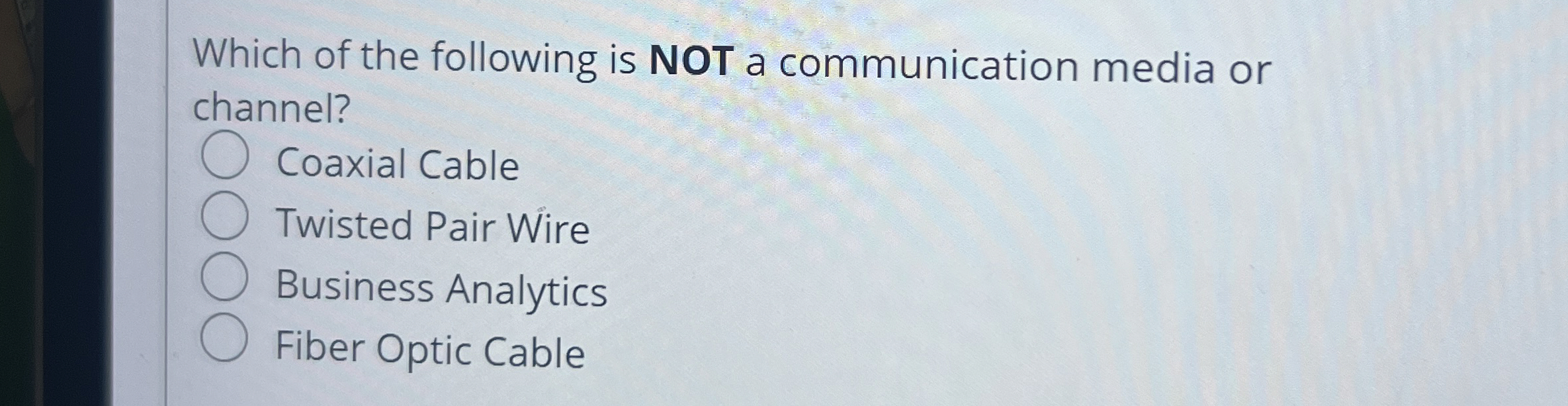 Which of the following is NOT a communication
