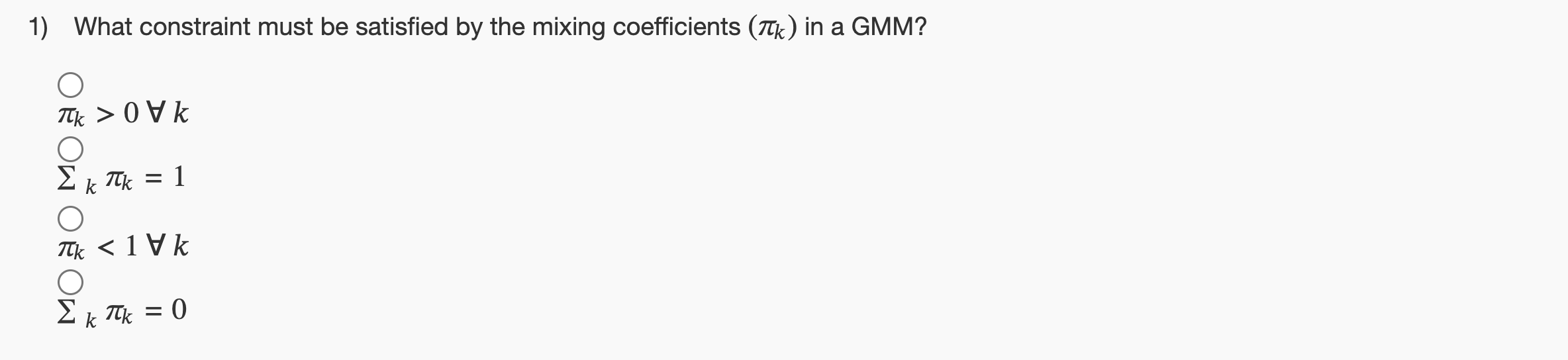 What constraint must be satisfied by the mixing
