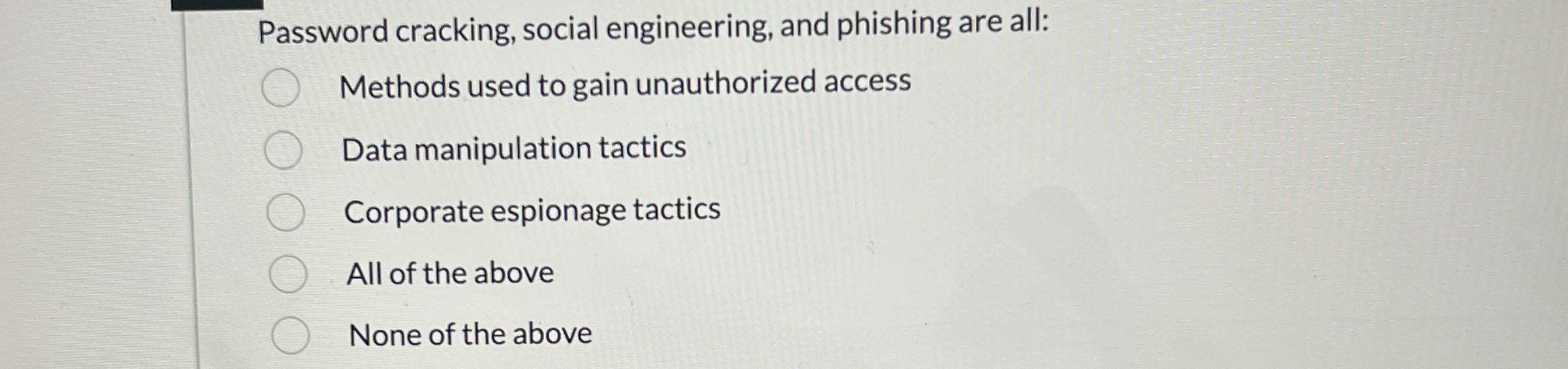 Password cracking, social engineering, and