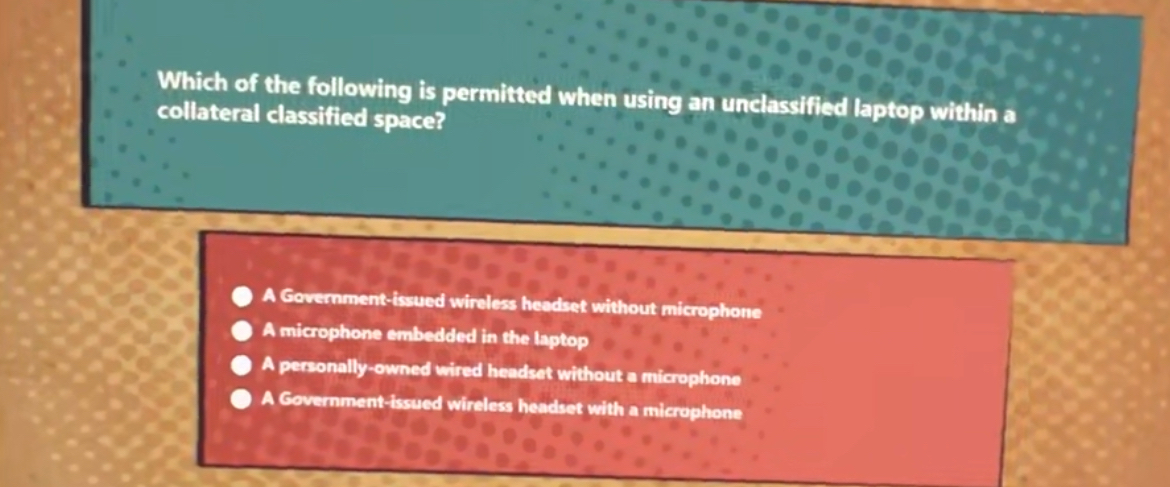 Which of the following is permitted when using an