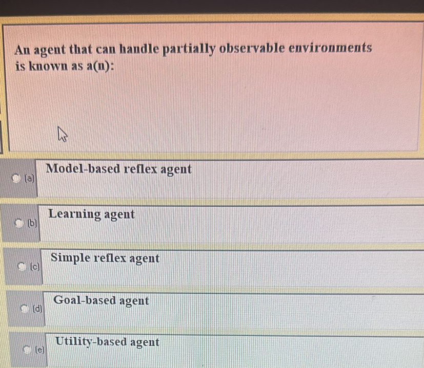 An agent that can handle partially observable