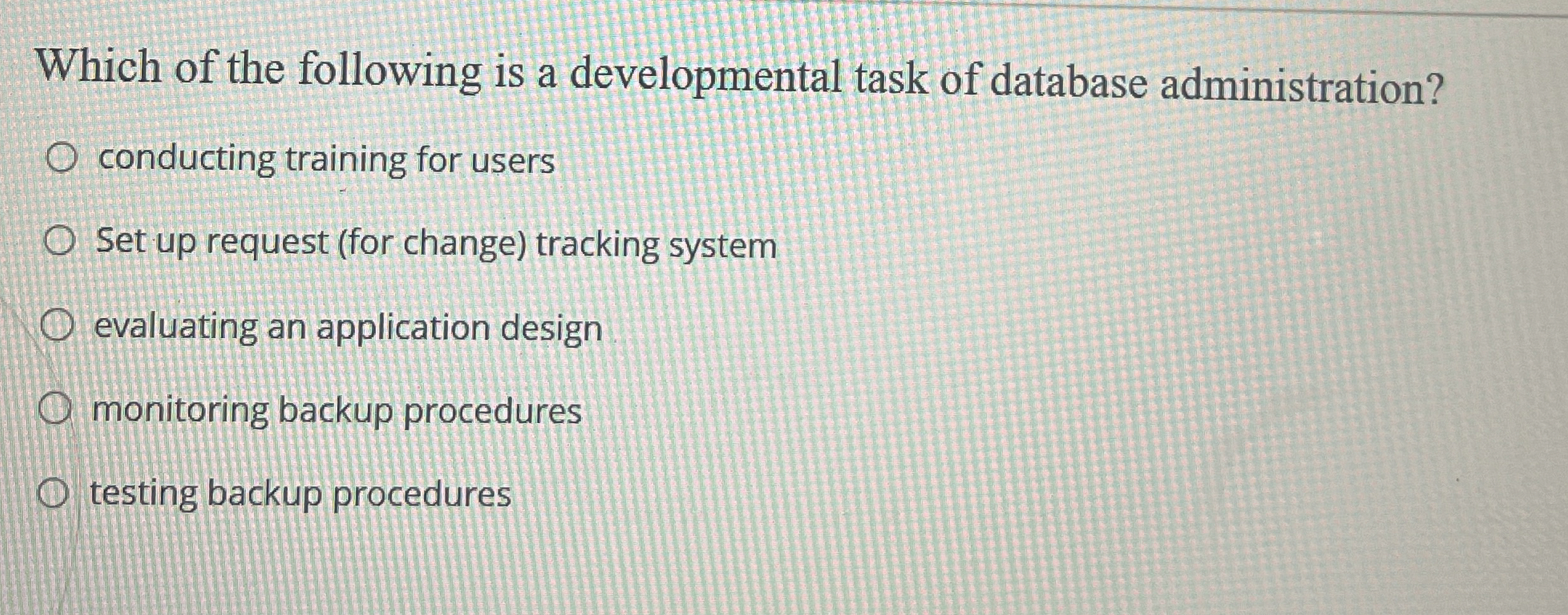 Which of the following is a developmental task of