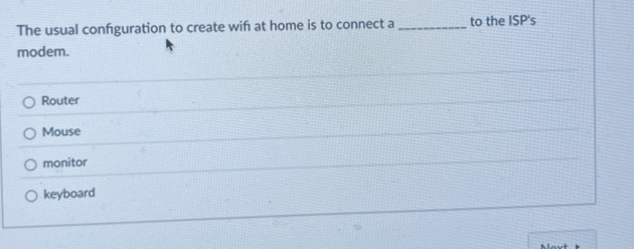 The usual configuration to create wifi at home is