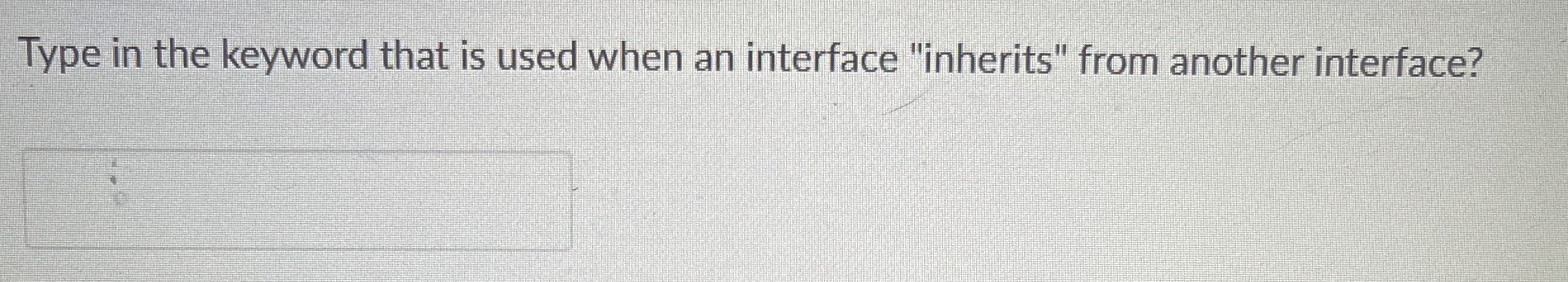 Type in the keyword that is used when an